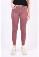 Pantaloni Dama Only Onlblush Hw Skinny Button Rose Brown